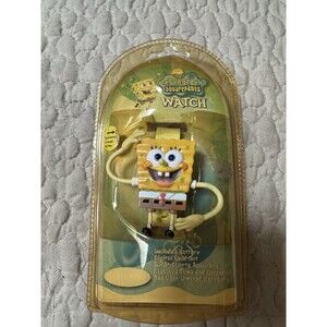 Spongebob Squarepants Digital Watch 2002 Clicks Viacom Nickelodeon Vintage NOS